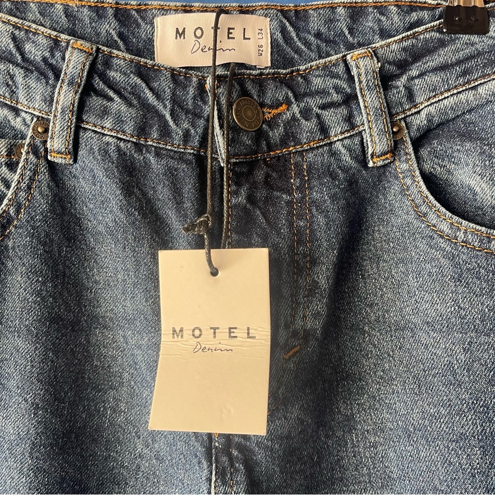 Motel Rocks Blue Flare Jeans - Picture 7 of 7